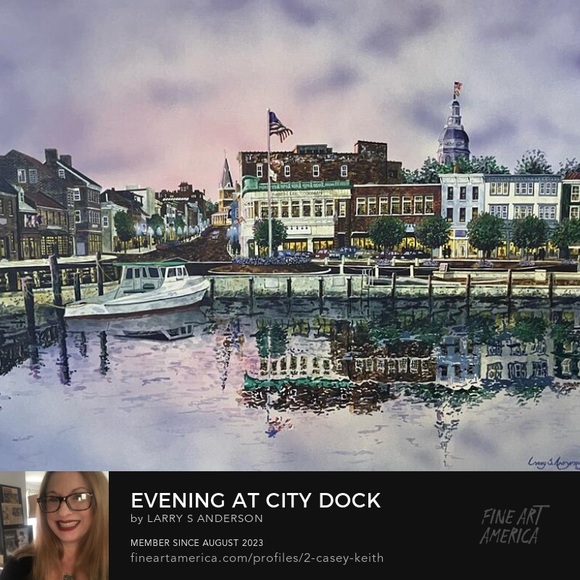“Evening at City Dock” by Larry S. Anderson - Picture 5 of 6